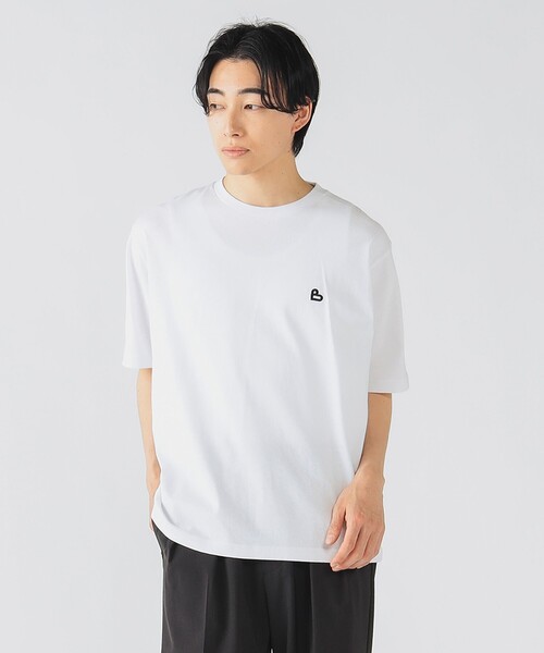 BEAMS HEART（ビームスハート）の「【ユニセックス】B-HEARTロゴ ワンポイント Tシャツ（Tシャツ/カットソー・メンズ・ホワイト/ブラック・M/L/XL/S）」の6枚目の写真