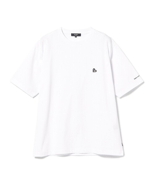 BEAMS HEART（ビームスハート）の「【ユニセックス】B-HEARTロゴ ワンポイント Tシャツ（Tシャツ/カットソー・メンズ・ホワイト/ブラック・M/L/XL/S）」の11枚目の写真