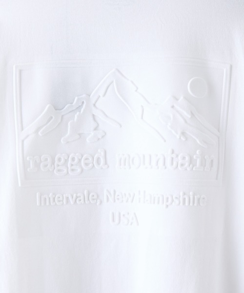 ragged mountain(ラギットマウンテン)の「【RAGGED MOUNTAIN/ラギットマウンテン】エンボス加工ロゴロンT(Tシャツ/カットソー・メンズ・ホワイト/ブラック/パープル/ベージュ/ブラウン/ネイビー・MEDIUM/LARGE/X-LARGE)」の12枚目の写真