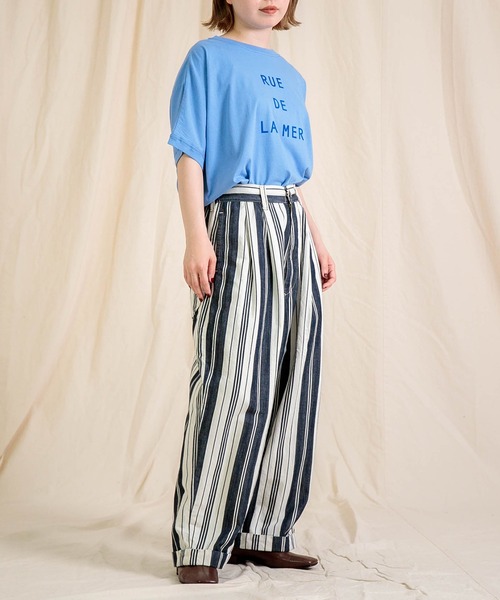 Brocante（ブロカント）の「[Brocante / ブロカント] 30/-ベーシック天竺 ココンTシャツ（Tシャツ/カットソー・レディース・ベージュ/チャコールグレー/スカイブルー/ホワイト・2）」の9枚目の写真
