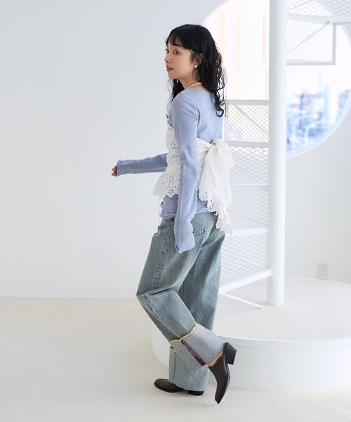セール】メッシュ ロンT/シアートップス（Tシャツ/カットソー