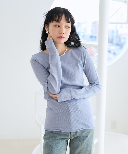 glimmer ドライ メッシュロングスリーブTシャツ 無地 長袖