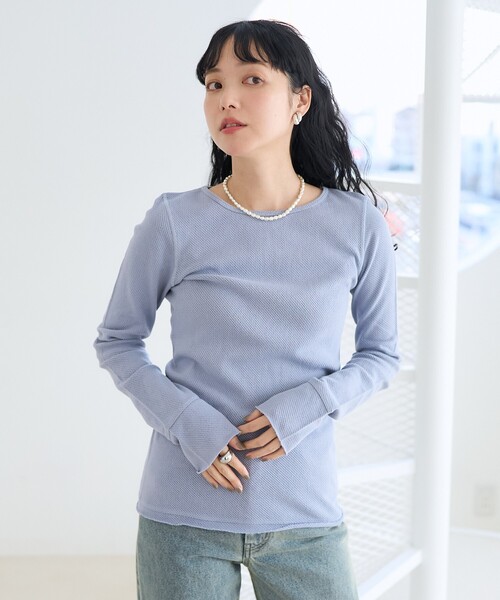 セール】メッシュ ロンT/シアートップス（Tシャツ/カットソー