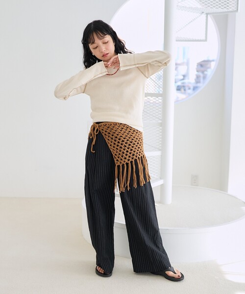 セール】メッシュ ロンT/シアートップス（Tシャツ/カットソー