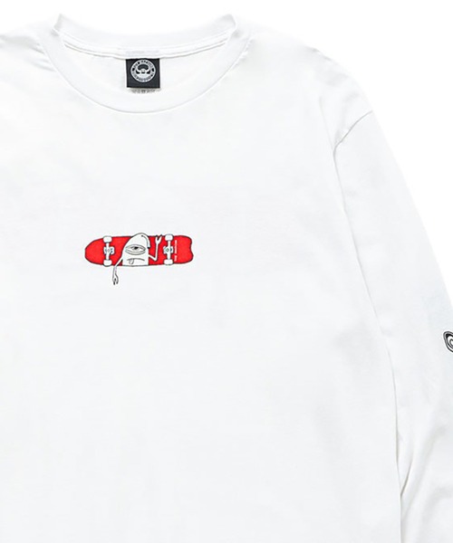 TOY　MACHINE（トイ　マシーン）の「TM HELLO SECT LONG TEE（Tシャツ/カットソー・メンズ・ホワイト/ライトブルー・L/M/XL）」の2枚目の写真