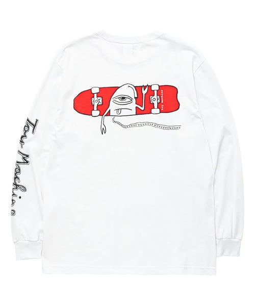 TOY　MACHINE（トイ　マシーン）の「TM HELLO SECT LONG TEE（Tシャツ/カットソー・メンズ・ホワイト/ライトブルー・L/M/XL）」の4枚目の写真