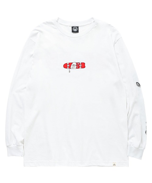 TOY　MACHINE（トイ　マシーン）の「TM HELLO SECT LONG TEE（Tシャツ/カットソー・メンズ・ホワイト/ライトブルー・L/M/XL）」の3枚目の写真