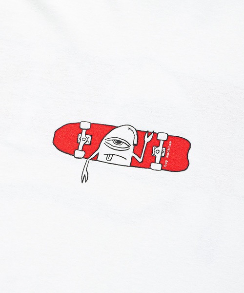 TOY　MACHINE（トイ　マシーン）の「TM HELLO SECT LONG TEE（Tシャツ/カットソー・メンズ・ホワイト/ライトブルー・L/M/XL）」の6枚目の写真