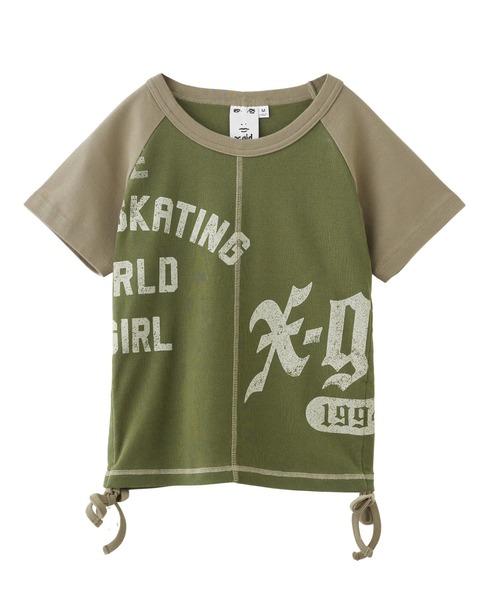 GENANX カラフルTシャツ 3色人気 unisex simple color block graffiti printing short Sleeve t-shirt