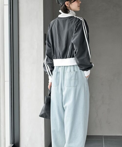 rps（アールピーエス）の「ナイロントラックショートジャケット（ナイロンジャケット・レディース・ブラック/オフホワイト/ライトグレー・フリー）」の15枚目の写真