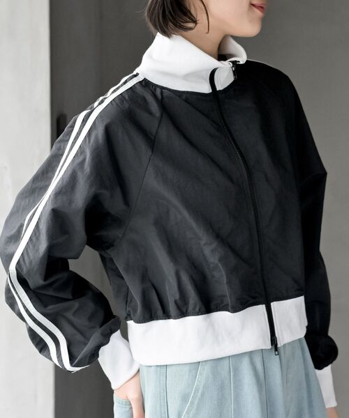 rps（アールピーエス）の「ナイロントラックショートジャケット（ナイロンジャケット・レディース・ブラック/オフホワイト/ライトグレー・フリー）」の20枚目の写真