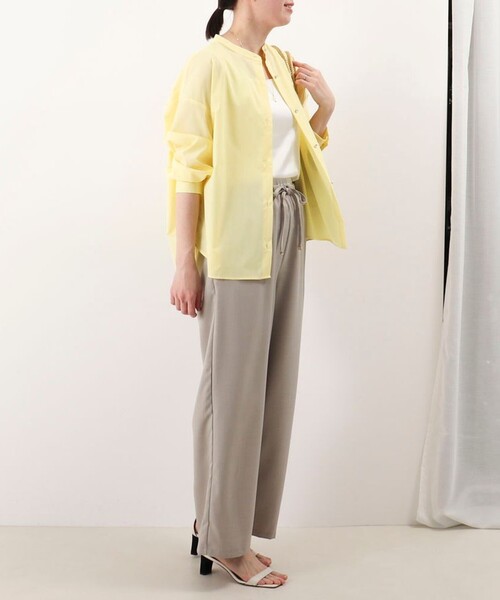 MICO COULIER（ミコクリエ）の「レイヤーベルトストレートパンツ（その他パンツ・レディース・ネイビー/グレイッシュベージュ/グレー系その他・38）」の6枚目の写真