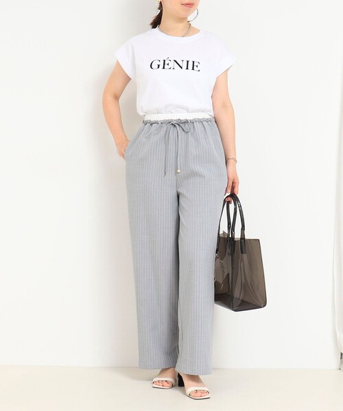 MICO COULIER（ミコクリエ）の「レイヤーベルトストレートパンツ（その他パンツ・レディース・ネイビー/グレイッシュベージュ/グレー系その他・38）」の7枚目の写真