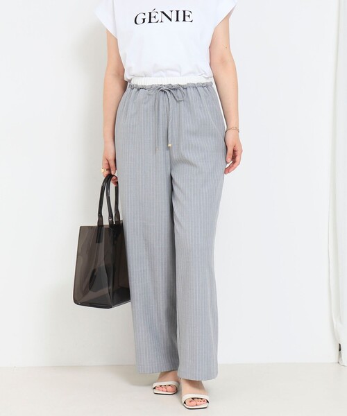 MICO COULIER（ミコクリエ）の「レイヤーベルトストレートパンツ（その他パンツ・レディース・ネイビー/グレイッシュベージュ/グレー系その他・38）」の8枚目の写真