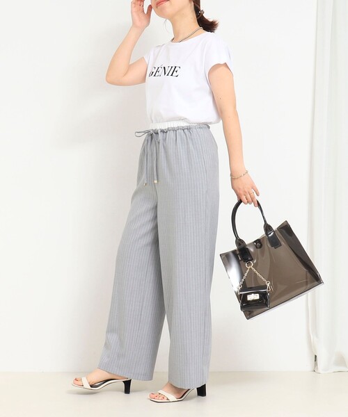 MICO COULIER（ミコクリエ）の「レイヤーベルトストレートパンツ（その他パンツ・レディース・ネイビー/グレイッシュベージュ/グレー系その他・38）」の10枚目の写真