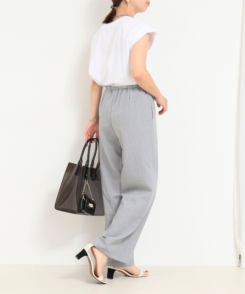 MICO COULIER（ミコクリエ）の「レイヤーベルトストレートパンツ（その他パンツ・レディース・ネイビー/グレイッシュベージュ/グレー系その他・38）」の11枚目の写真