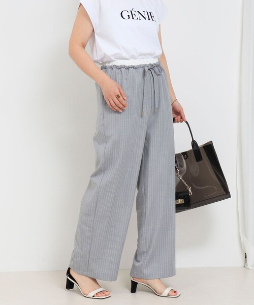 MICO COULIER（ミコクリエ）の「レイヤーベルトストレートパンツ（その他パンツ・レディース・ネイビー/グレイッシュベージュ/グレー系その他・38）」の12枚目の写真