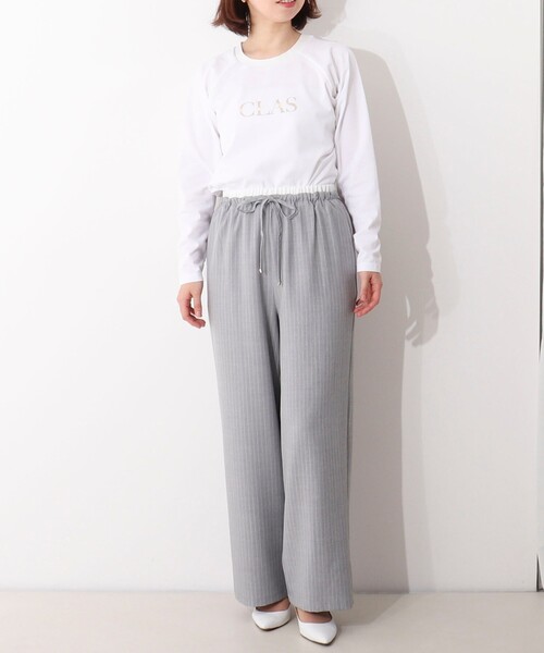 MICO COULIER（ミコクリエ）の「レイヤーベルトストレートパンツ（その他パンツ・レディース・ネイビー/グレイッシュベージュ/グレー系その他・38）」の13枚目の写真