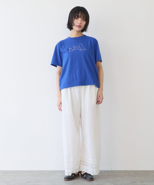 セール】くじらのなかまたち刺繍Tシャツ（Tシャツ/カットソー）｜bulle