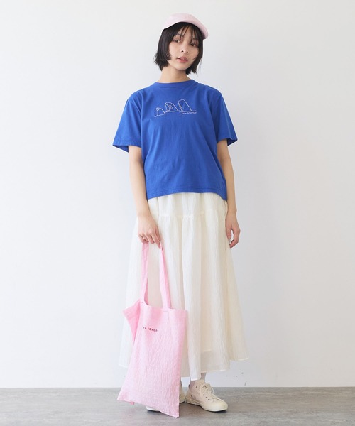 セール】くじらのなかまたち刺繍Tシャツ（Tシャツ/カットソー）｜bulle