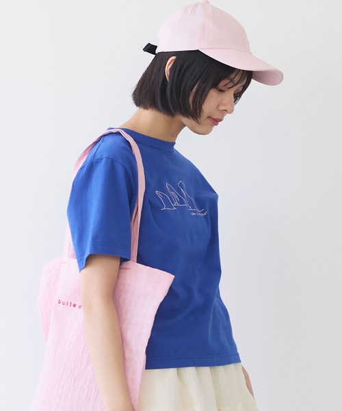 セール】くじらのなかまたち刺繍Tシャツ（Tシャツ/カットソー）｜bulle