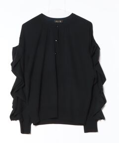 タックボリュームブラウス-ウォッシャブル/UVカット-（シャツ/ブラウス