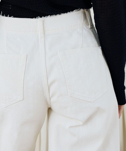 DES PRES（デ・プレ）の「ペインティングホワイトデニム ラウンドパンツ（デニムパンツ・レディース・ホワイト・34/36/32）」の7枚目の写真