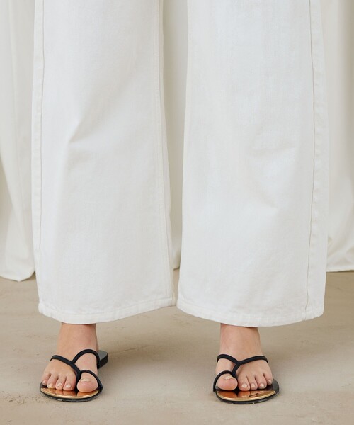 DES PRES（デ・プレ）の「ペインティングホワイトデニム ラウンドパンツ（デニムパンツ・レディース・ホワイト・34/36/32）」の9枚目の写真