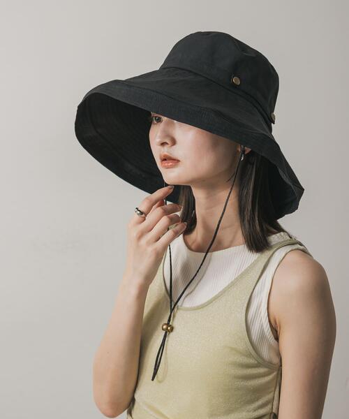 SENSE OF PLACE by URBAN RESEARCH（センスオブプレイスバイアーバンリサーチ）の「『UVカット』ヒガサハット（ハット・レディース・ブラック/アイボリー・ONE）」の3枚目の写真