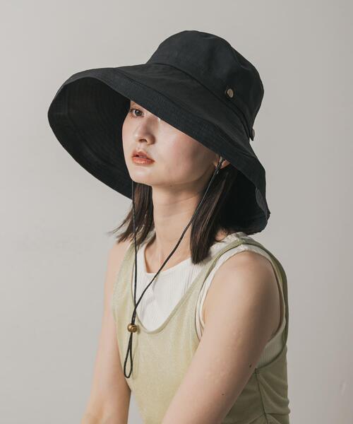 SENSE OF PLACE by URBAN RESEARCH（センスオブプレイスバイアーバンリサーチ）の「『UVカット』ヒガサハット（ハット・レディース・ブラック/アイボリー・ONE）」の4枚目の写真