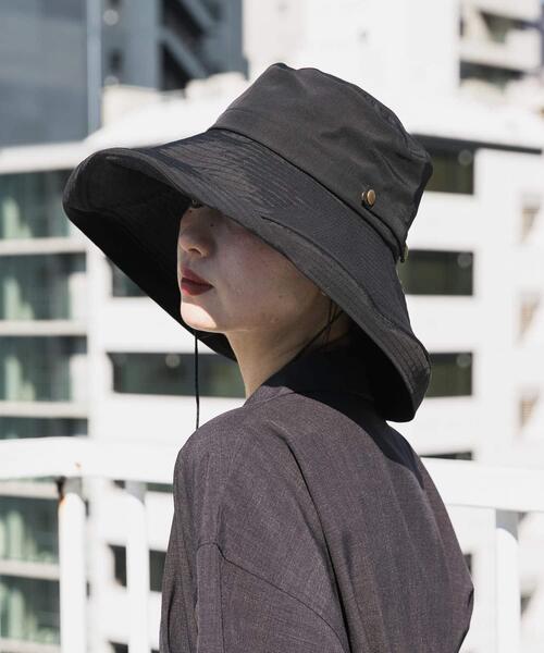 SENSE OF PLACE by URBAN RESEARCH（センスオブプレイスバイアーバンリサーチ）の「『UVカット』ヒガサハット（ハット・レディース・ブラック/アイボリー・ONE）」の5枚目の写真
