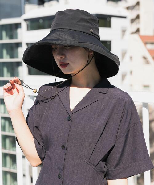 SENSE OF PLACE by URBAN RESEARCH（センスオブプレイスバイアーバンリサーチ）の「『UVカット』ヒガサハット（ハット・レディース・ブラック/アイボリー・ONE）」の7枚目の写真
