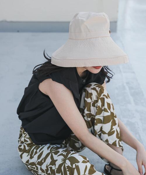 SENSE OF PLACE by URBAN RESEARCH（センスオブプレイスバイアーバンリサーチ）の「『UVカット』ヒガサハット（ハット・レディース・ブラック/アイボリー・ONE）」の17枚目の写真