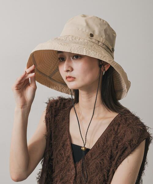 SENSE OF PLACE by URBAN RESEARCH（センスオブプレイスバイアーバンリサーチ）の「『UVカット』ヒガサハット（ハット・レディース・ブラック/アイボリー・ONE）」の19枚目の写真