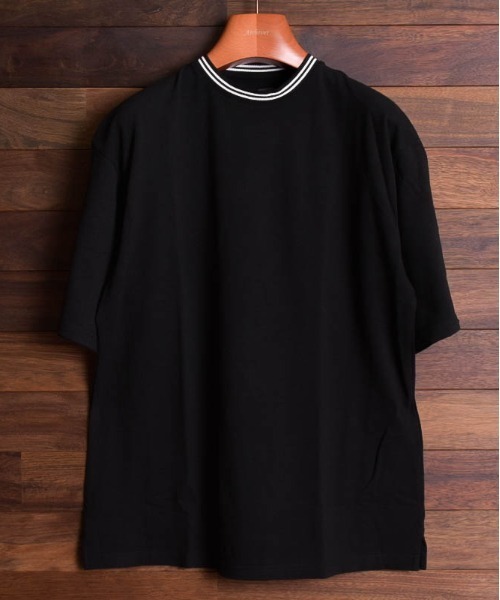 ARCHIVER(アーカイバ)の「【RS】鹿の子ライン入り刺繍クルーTシャツ(Tシャツ/カットソー・レディース・ピンク/ネイビー/ホワイト・MEDIUM/LARGE)」の8枚目の写真