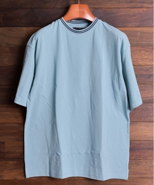 ARCHIVER(アーカイバ)の「【RS】鹿の子ライン入り刺繍クルーTシャツ(Tシャツ/カットソー・レディース・ピンク/ネイビー/ホワイト・MEDIUM/LARGE)」の11枚目の写真