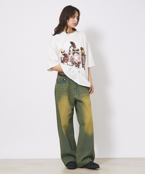 ABAHOUSE(アバハウス)の「【CORISCO/コリスコ】 Animal猫 Tシャツ/アニマルTシャツ(Tシャツ/カットソー・メンズ・ホワイト系その他/ホワイト系その他2/ホワイト系その他3/ホワイト・M/L)」の6枚目の写真