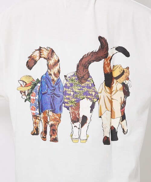 ABAHOUSE(アバハウス)の「【CORISCO/コリスコ】 Animal猫 Tシャツ/アニマルTシャツ(Tシャツ/カットソー・メンズ・ホワイト系その他/ホワイト系その他2/ホワイト系その他3/ホワイト・M/L)」の12枚目の写真