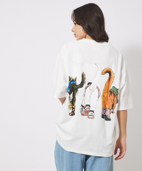 ABAHOUSE(アバハウス)の「【CORISCO/コリスコ】 Animal猫 Tシャツ/アニマルTシャツ(Tシャツ/カットソー・メンズ・ホワイト系その他/ホワイト系その他2/ホワイト系その他3/ホワイト・M/L)」の20枚目の写真