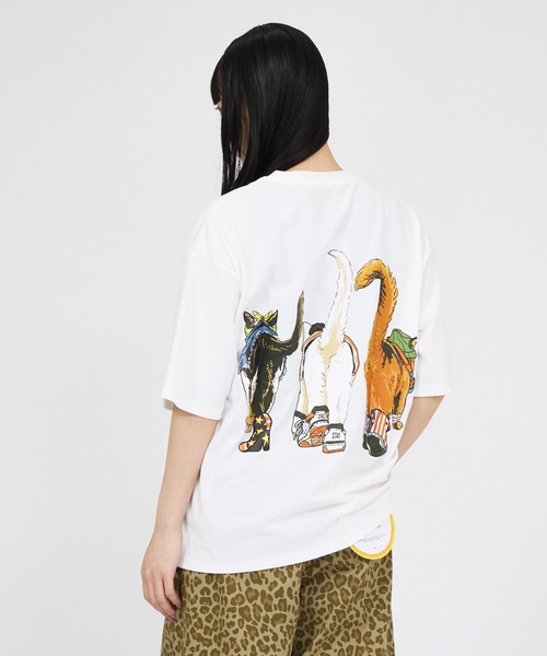 CORISCO（コリスコ）の「【CORISCO/コリスコ】 Animal猫 Tシャツ/アニマルTシャツ（Tシャツ/カットソー・メンズ・ホワイト系その他/ホワイト系その他2/ホワイト系その他3/ホワイト・M/L）」の8枚目の写真