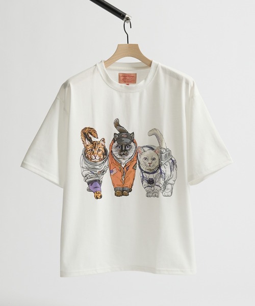 CORISCO（コリスコ）の「【CORISCO/コリスコ】 Animal猫 Tシャツ/アニマルTシャツ（Tシャツ/カットソー・メンズ・ホワイト系その他/ホワイト系その他2/ホワイト系その他3/ホワイト・M/L）」の13枚目の写真