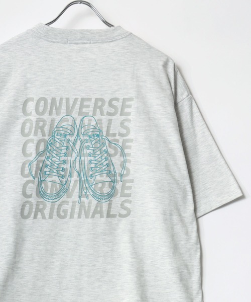 CONVERSE(コンバース)の「CONVERSE/コンバース COOLMAX ワンポイントロゴ刺繍 バックプリント 半袖Tシャツ レディース メンズ(Tシャツ/カットソー・メンズ・ホワイト/ブラック/ホワイト系その他/ブルーグリーン/ブルー/オートミール/ベージュ/ピンク・LL/M/L)」の6枚目の写真