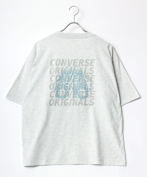 CONVERSE(コンバース)の「CONVERSE/コンバース COOLMAX ワンポイントロゴ刺繍 バックプリント 半袖Tシャツ レディース メンズ(Tシャツ/カットソー・メンズ・ホワイト/ブラック/ホワイト系その他/ブルーグリーン/ブルー/オートミール/ベージュ/ピンク・LL/M/L)」の9枚目の写真