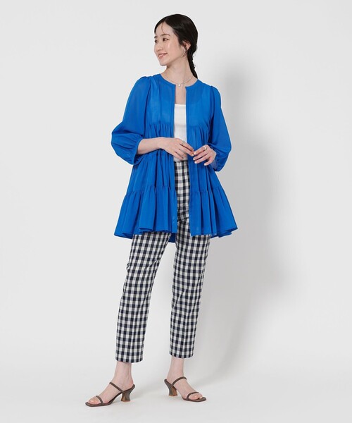 UNITED ARROWS(ユナイテッドアローズ)の「シャイニー ギンガムチェック パンツ(その他パンツ・レディース・ブラック/ライトピンク/ネイビー・32/34/36/38/40/42)」の20枚目の写真