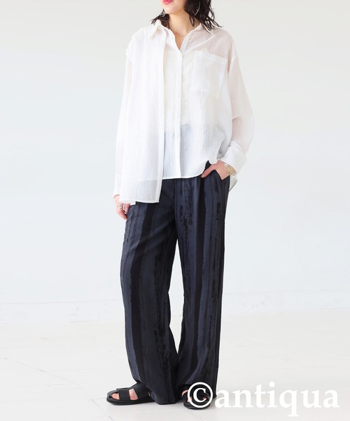 antiqua(アンティカ)の「ニュアンス柄パンツ(その他パンツ・レディース・ブラック/ベージュ系その他・MEDIUM/LARGE)」の12枚目の写真