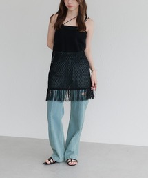 raffime（ラフィミー）の「クロシェ編みフリンジビスチェ（ワンピース）」