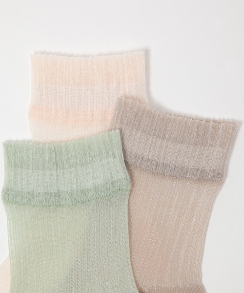 GLOBAL WORK(グローバルワーク)の「らくごこちクルーシアーソックス/291783(ソックス/靴下・レディース・ミント/ベージュ/チャコール/アイボリー/ブラック/ライトピンク/シルバー・FREE)」の11枚目の写真