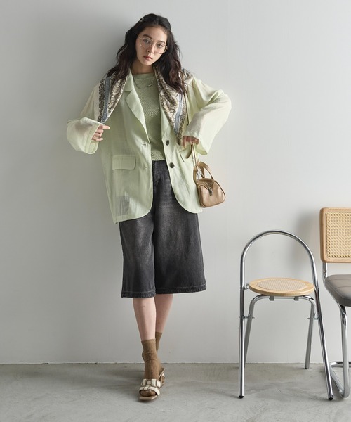 THE YOn(ザヨン)の「シルクタッチペイズリースカーフ(バンダナ/スカーフ・レディース・アイボリー/サックスブルー/オレンジ・FREE)」の9枚目の写真