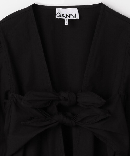 GANNI/ガニー Washed Stretch Cotton Tie Strap / W0378