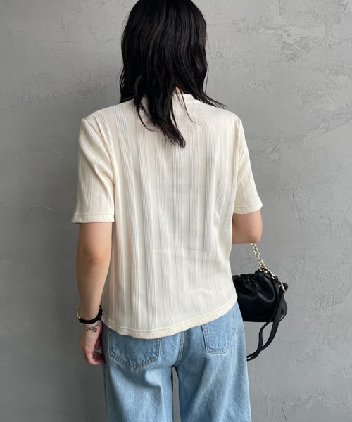 FRED PERRY 別注 ランダムリブ ワンポイント刺繍Tシャツ 8 FRED PERRY 別注 ランダムリブ ワンポイント刺繍Tシャツ 8